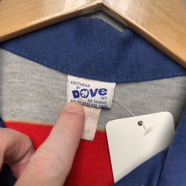 Vintage Dove of Miami Striped Polo Shirt size Large