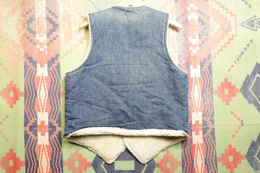 Levi's Orange Tab Vintage Sherpa Denim Vest Large 80s