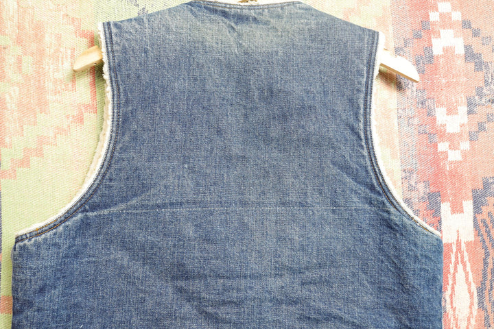 Levi's Orange Tab Vintage Sherpa Denim Vest Large 80s