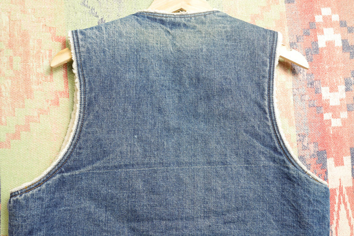 Levi's Orange Tab Vintage Sherpa Denim Vest Large 80s