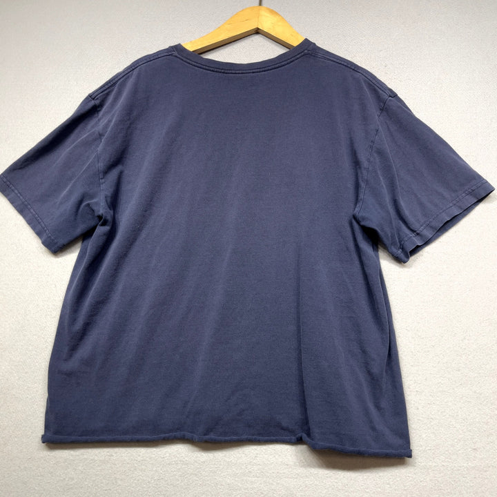 Vintage Nautica competition Cropped Blue T Shirt Size Large