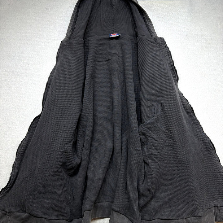 Vintage Black Thermal Lined Hoodie Size XXL