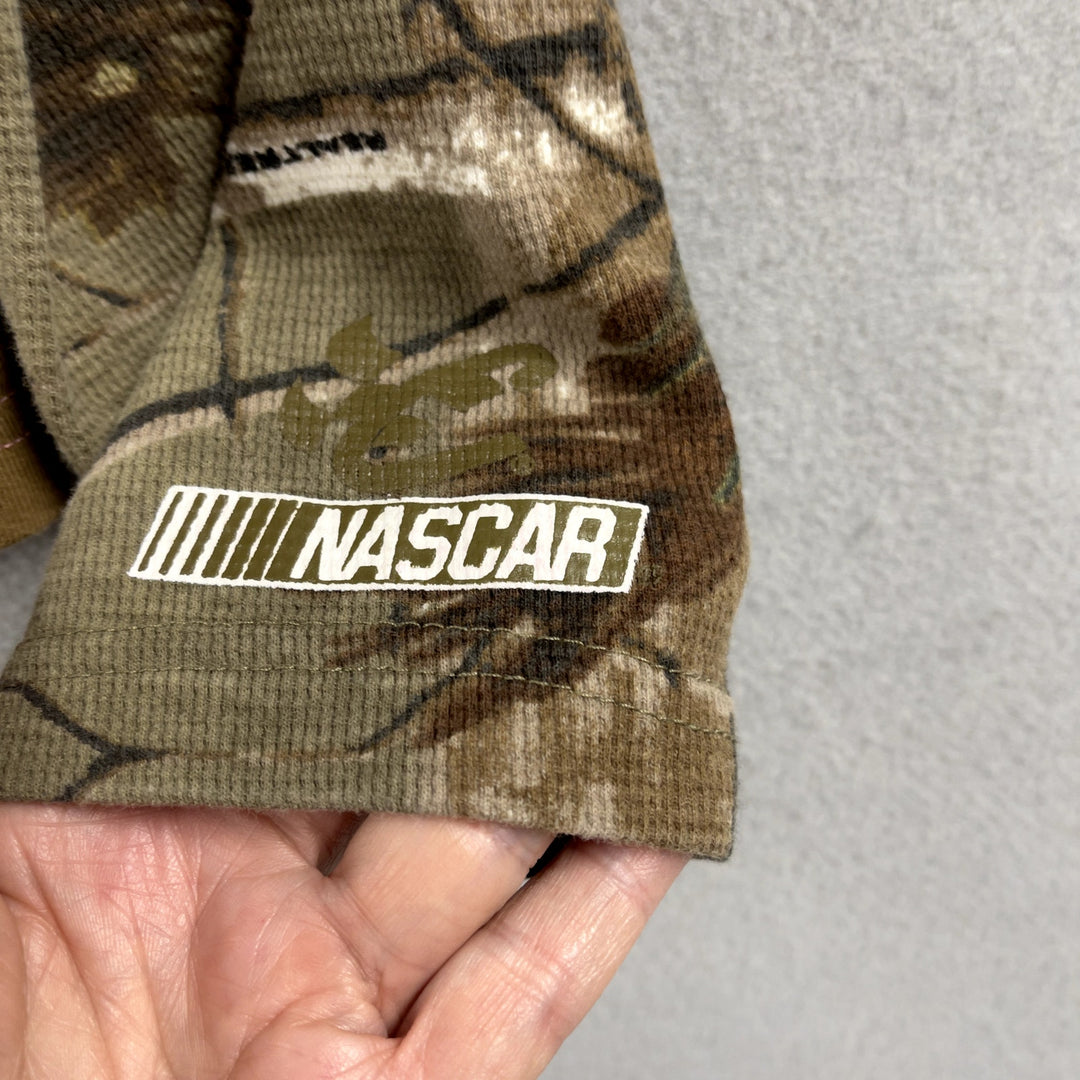 Y2k Girls Jeff Gordon Camo Brown Long Sleeve NASCAR Shirt XL