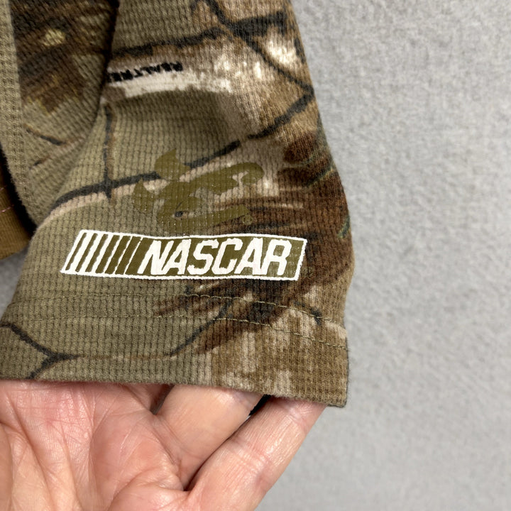 Y2k Girls Jeff Gordon Camo Brown Long Sleeve NASCAR Shirt XL