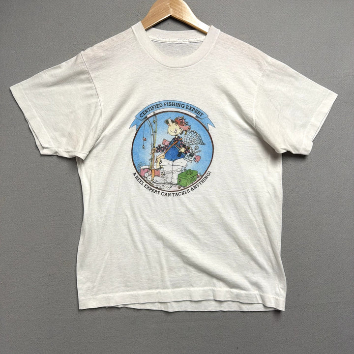 Vintage Fishing Expert T Shirt Size Large