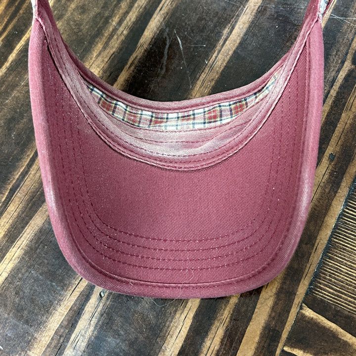 University of Arkansas Vintage Plaid Visor 2000s