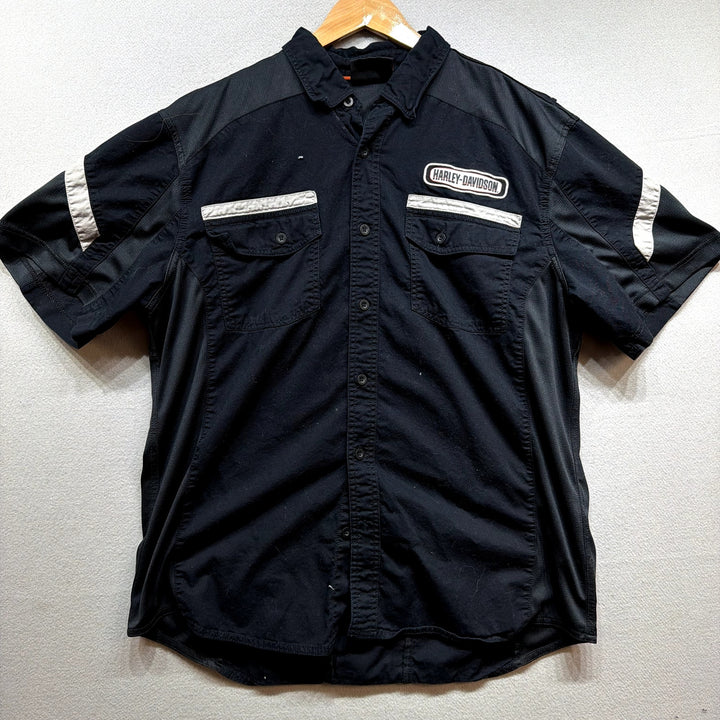 Harley Davidson Short Sleeve Button Down Shirt Size XL