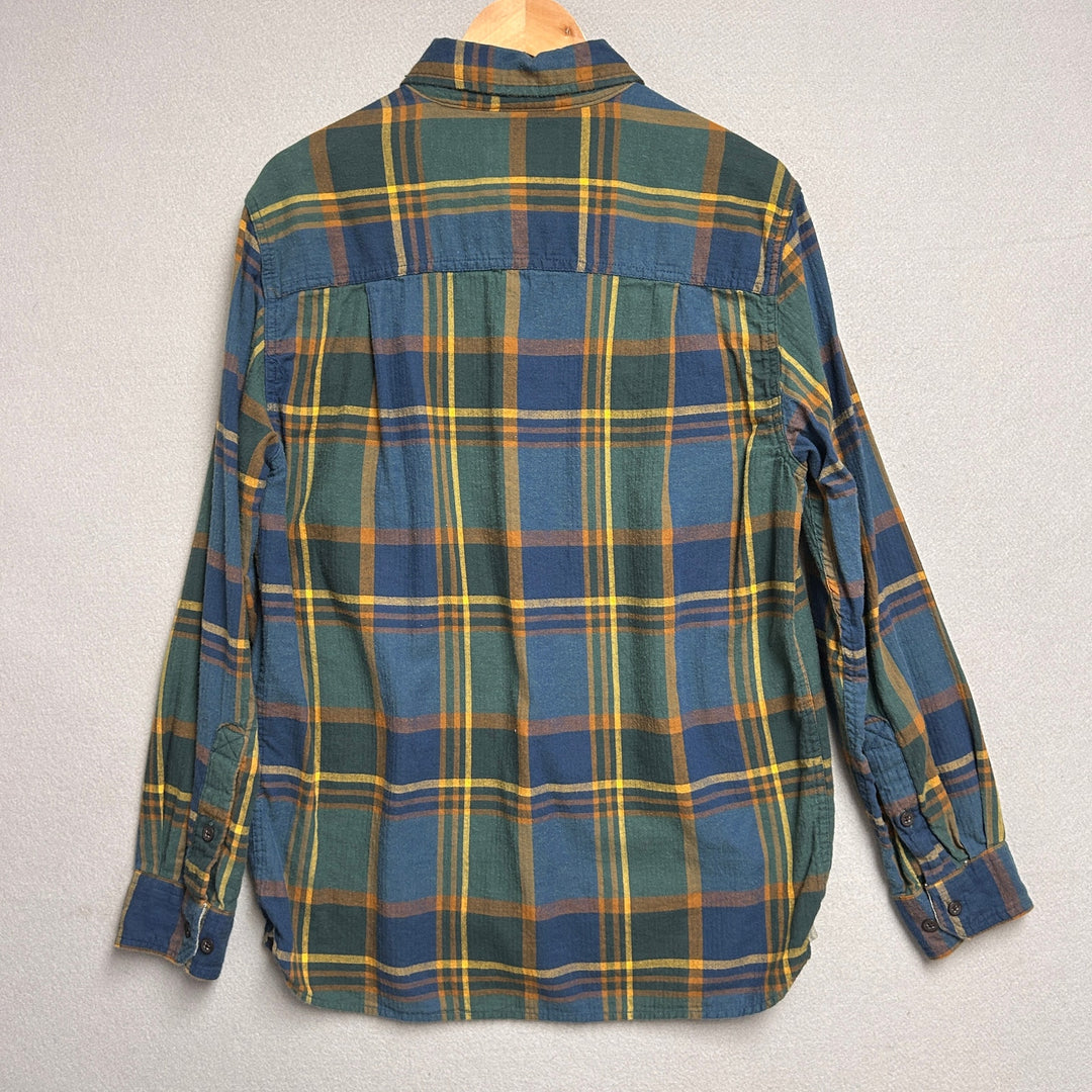 Woolrich Men's Blue Green Plaid Button Down Shirt Size Medium