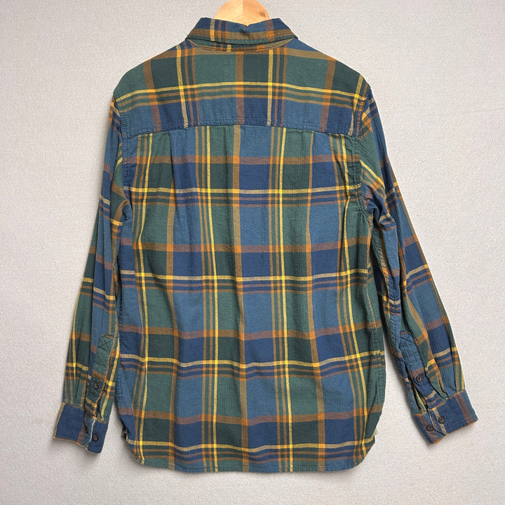 Woolrich Men's Blue Green Plaid Button Down Shirt Size Medium