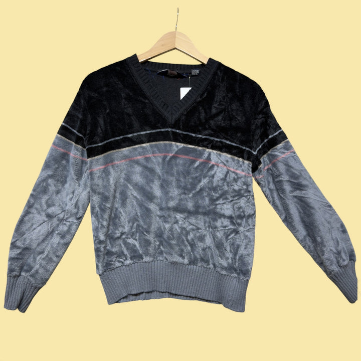 Vintage Hampton Club 90s Velour Sweater Size Medium