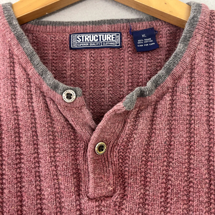 Vintage Structure Red Sweater Size XL