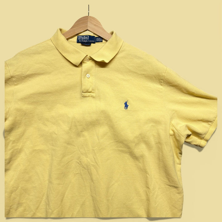 Vintage Polo Ralph Lauren 2000s Yellow Polo Shirt Size XXL