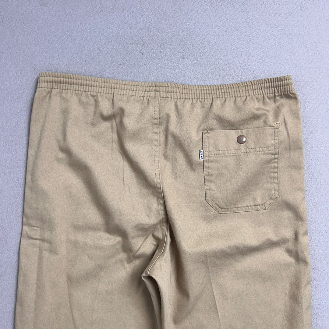 Vintage 80s Levi's Stadium Pants Khaki Drawstring Size M 36x32