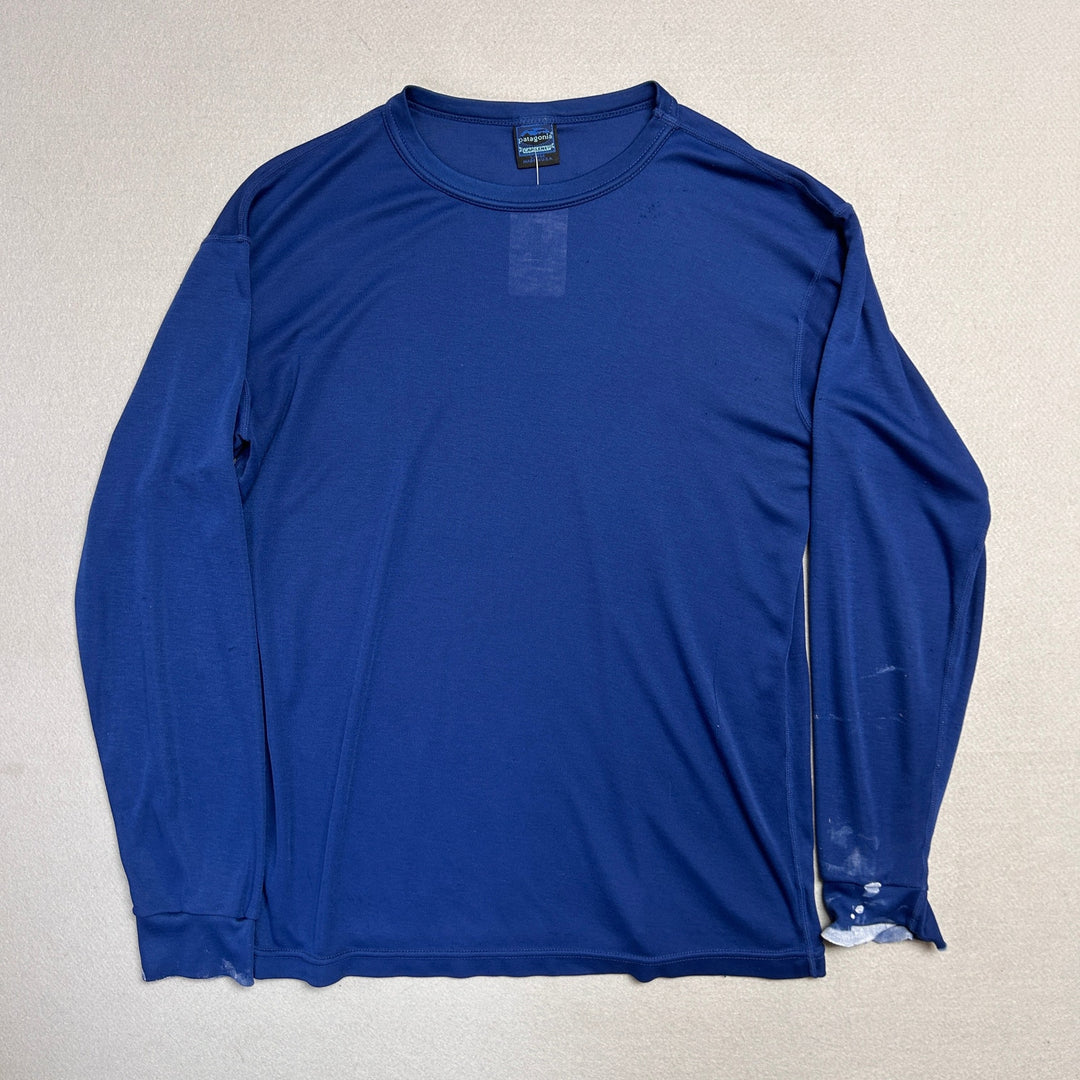 Vintage Patagonia Capilene Blue T Shirt Size Large