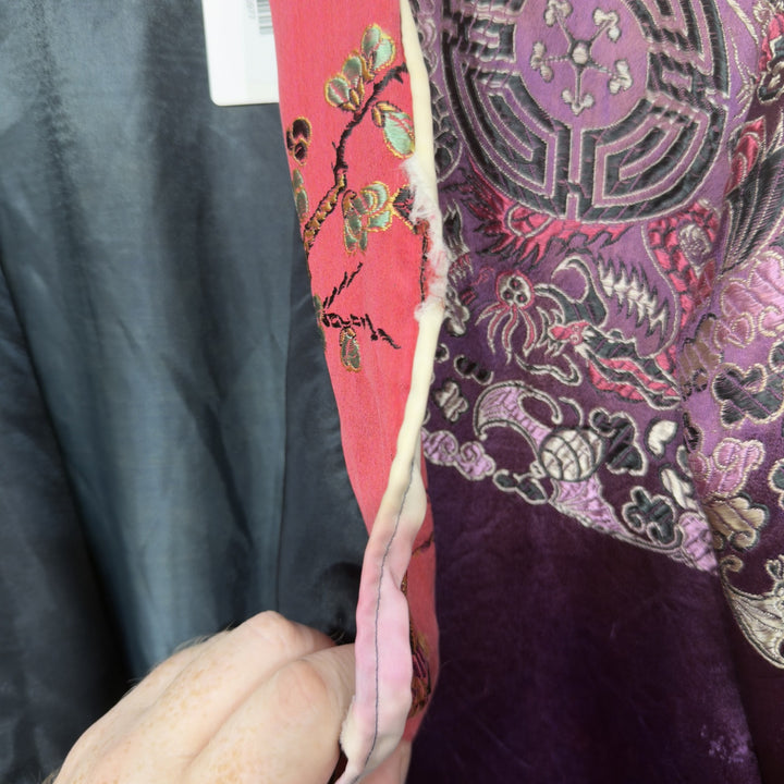 Japanese Kimono Style Vintage Jacket Medium 80s