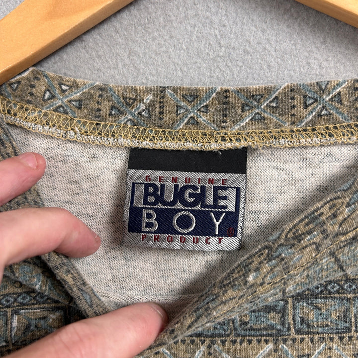 Vintage Bugle Boy Striped Surf T Shirt Size XL