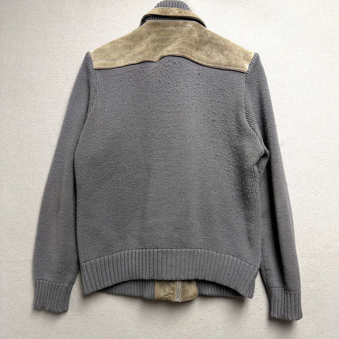Vintage Suede Panel Gray Jacket Size Medium