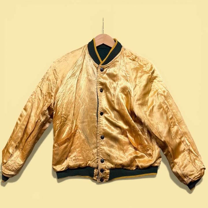 Vintage Reversible Wool Silk 50s Kids Jacket Size XL