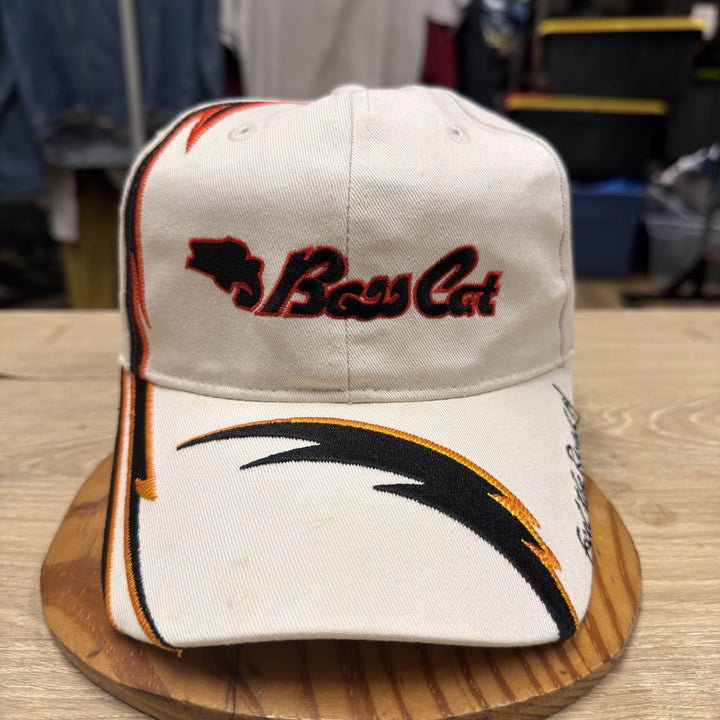 Vintage Y2K Bass Cat Strap Back Hat