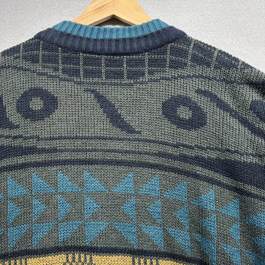 Vintage Abstract Pattern 90s Sweater Size Medium