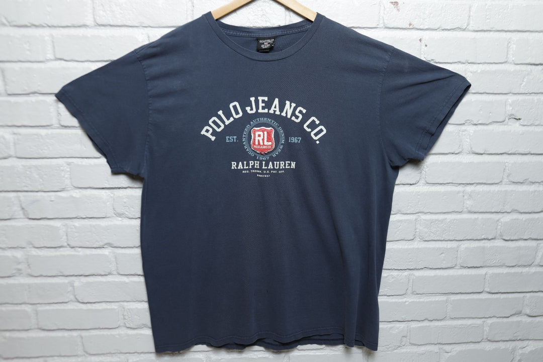 Polo Jeans Co Vintage Arch Logo T Shirt 2000s XXL