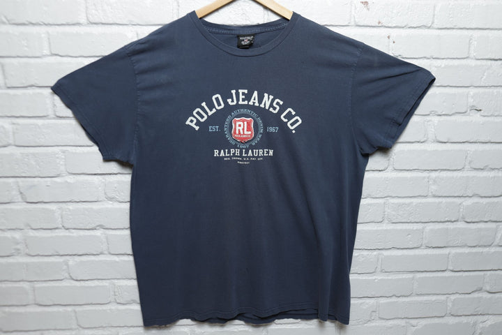 Polo Jeans Co Vintage Arch Logo T Shirt 2000s XXL
