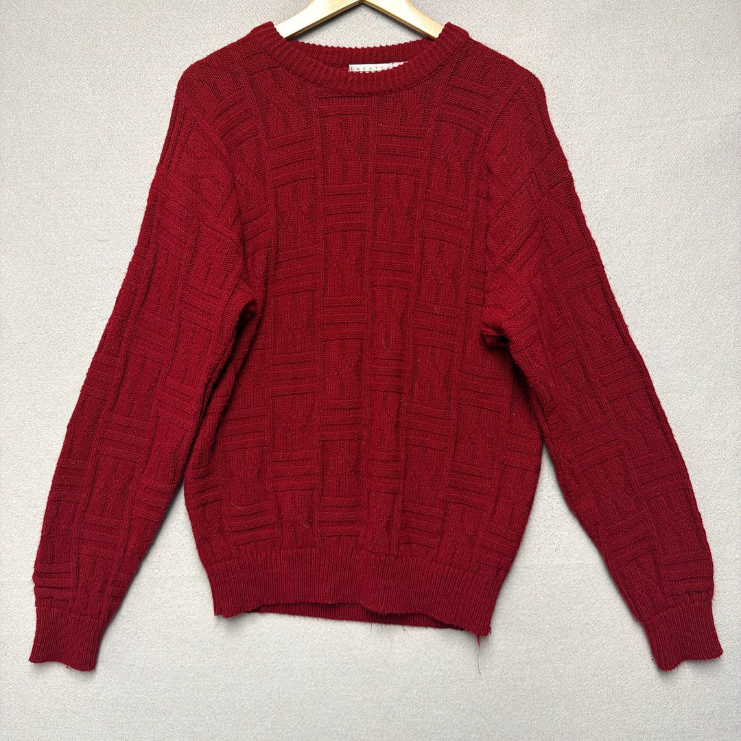 Vintage Sweater Graphix Red Sweater Size Large