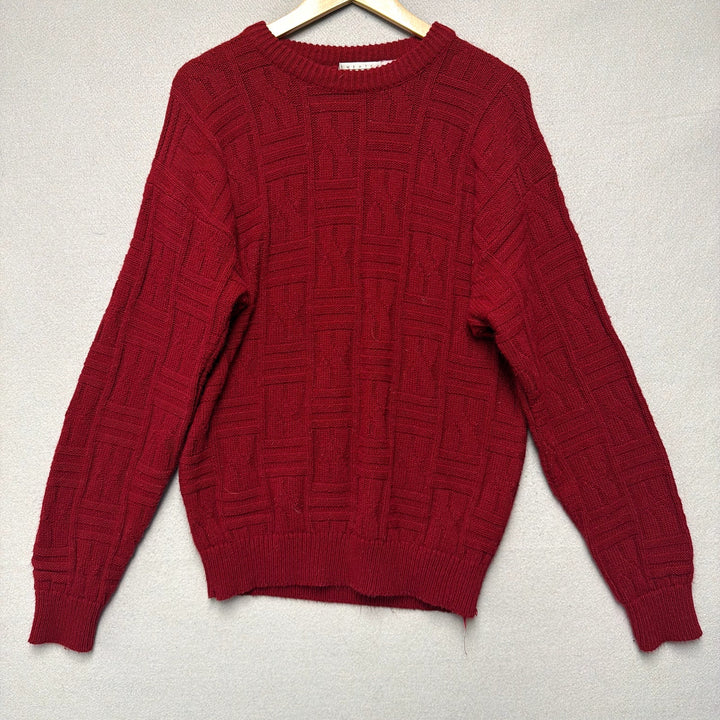 Vintage Sweater Graphix Red Sweater Size Large
