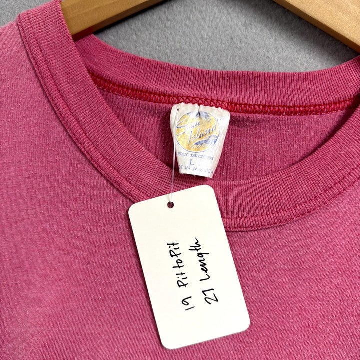 Vintage Jamaica No Problem Pink T Shirt Size Large