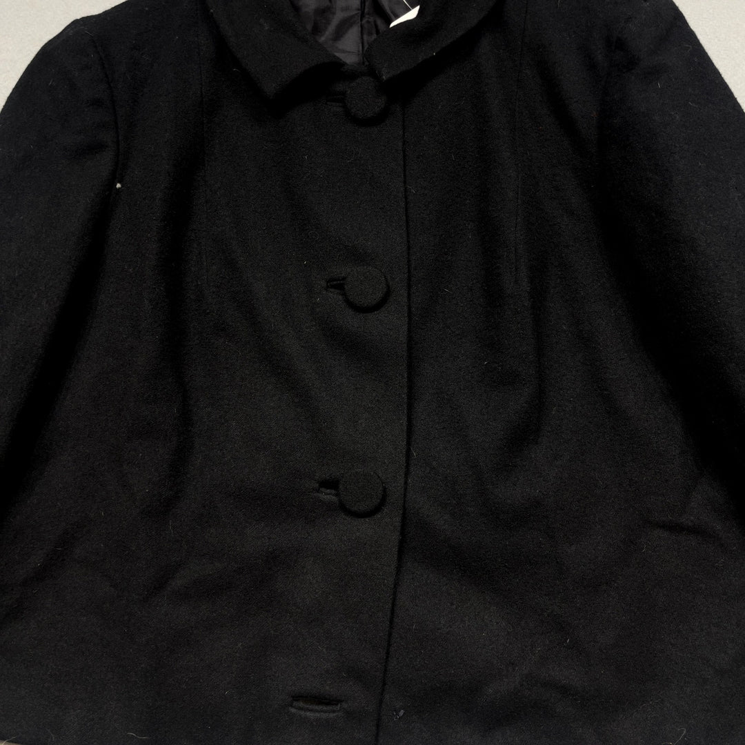 Vintage Pendleton Wool Black Mod Style Jacket Size Large