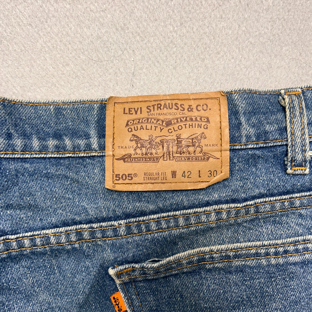 Vintage Levi's Custom Flared 505 Western Jeans Size 42x30