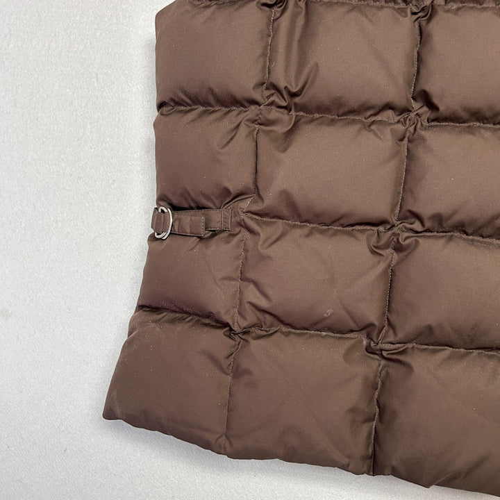 Eddie Bauer Premium Goose Down Puffer Vest Brown Quilted Women’s Size Medium