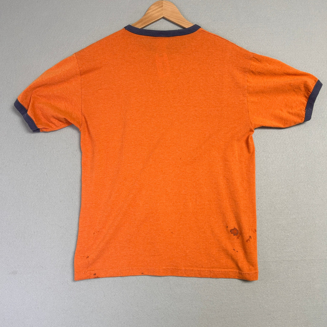 Vintage Wheaties Breakfast Of Champions Orange Ringer Tee Large