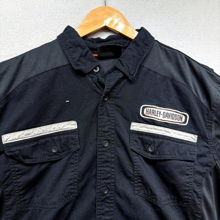 Harley Davidson Short Sleeve Button Down Shirt Size XL