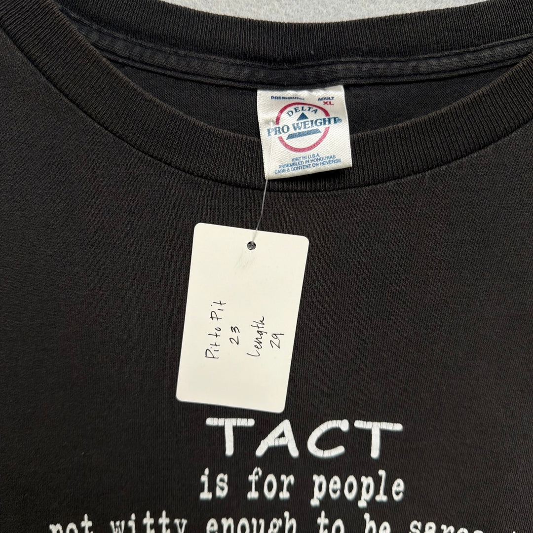 Vintage Y2K Tact Funny T Shirt Size XL