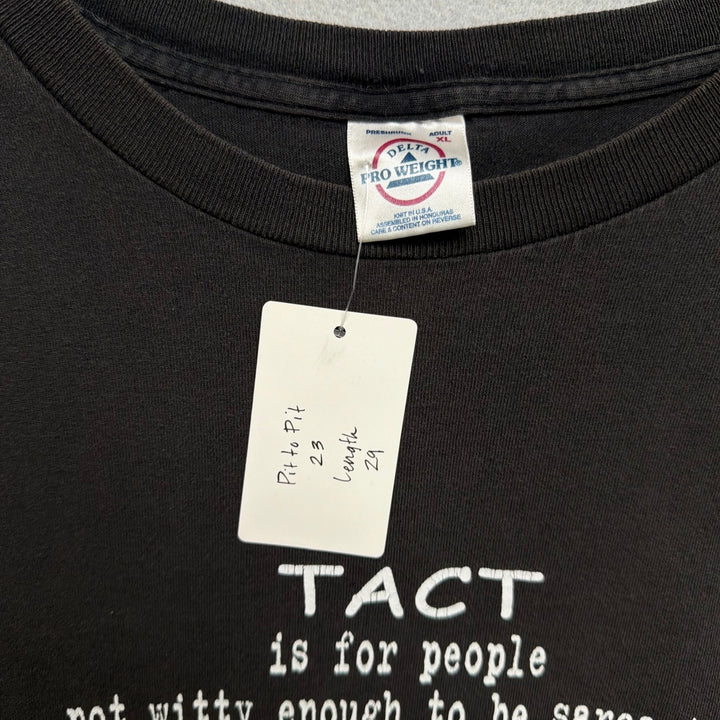 Vintage Y2K Tact Funny T Shirt Size XL