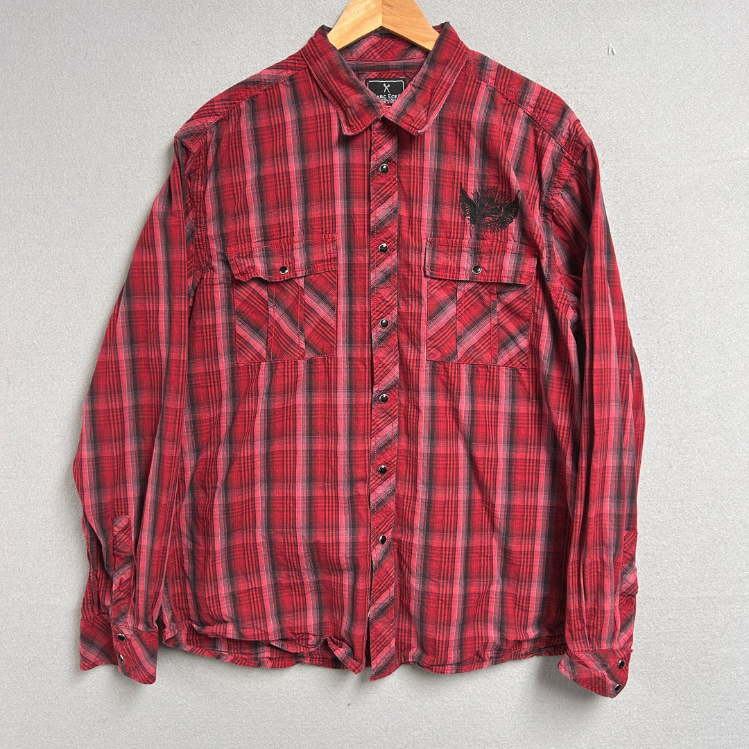 Marc Ecko Plaid Y2K Shirt Size XL