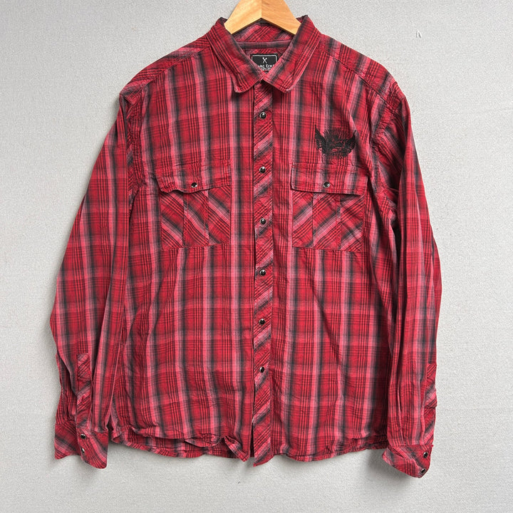 Marc Ecko Plaid Y2K Shirt Size XL