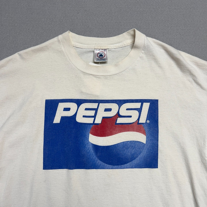 Vintage Y2K Pepsi Promo T Shirt White Size XL