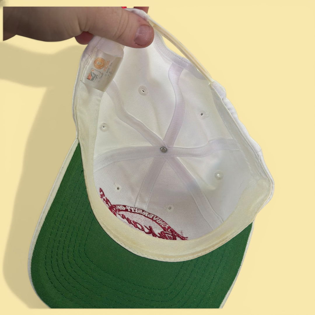 Vintage 90s Arkansas The Game College Bars Snapback Hat