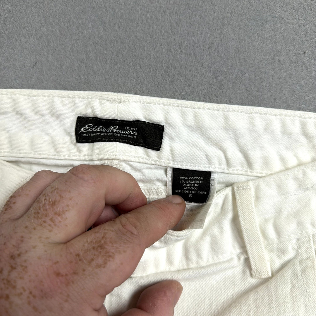 Eddie Bauer White Flared Pants Size 6