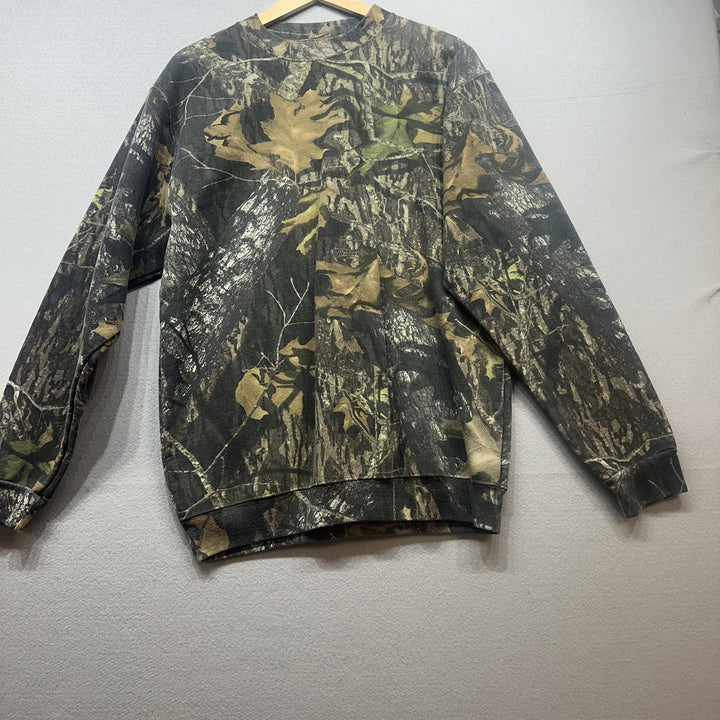 Vintage Y2K Mossy Oak Breakup Camo Sweatshirt Size Medium