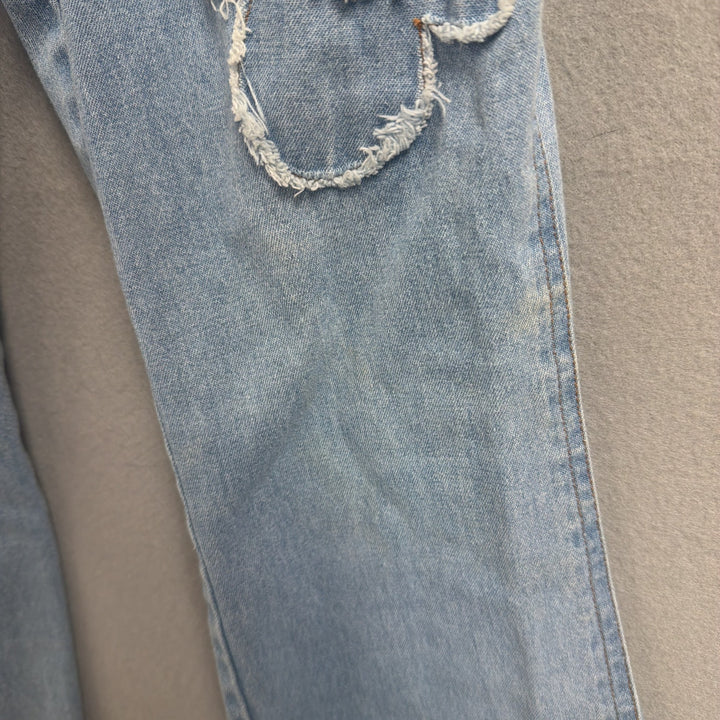 Vintage Disney Mickey Mouse Kids Denim Overalls Size 6