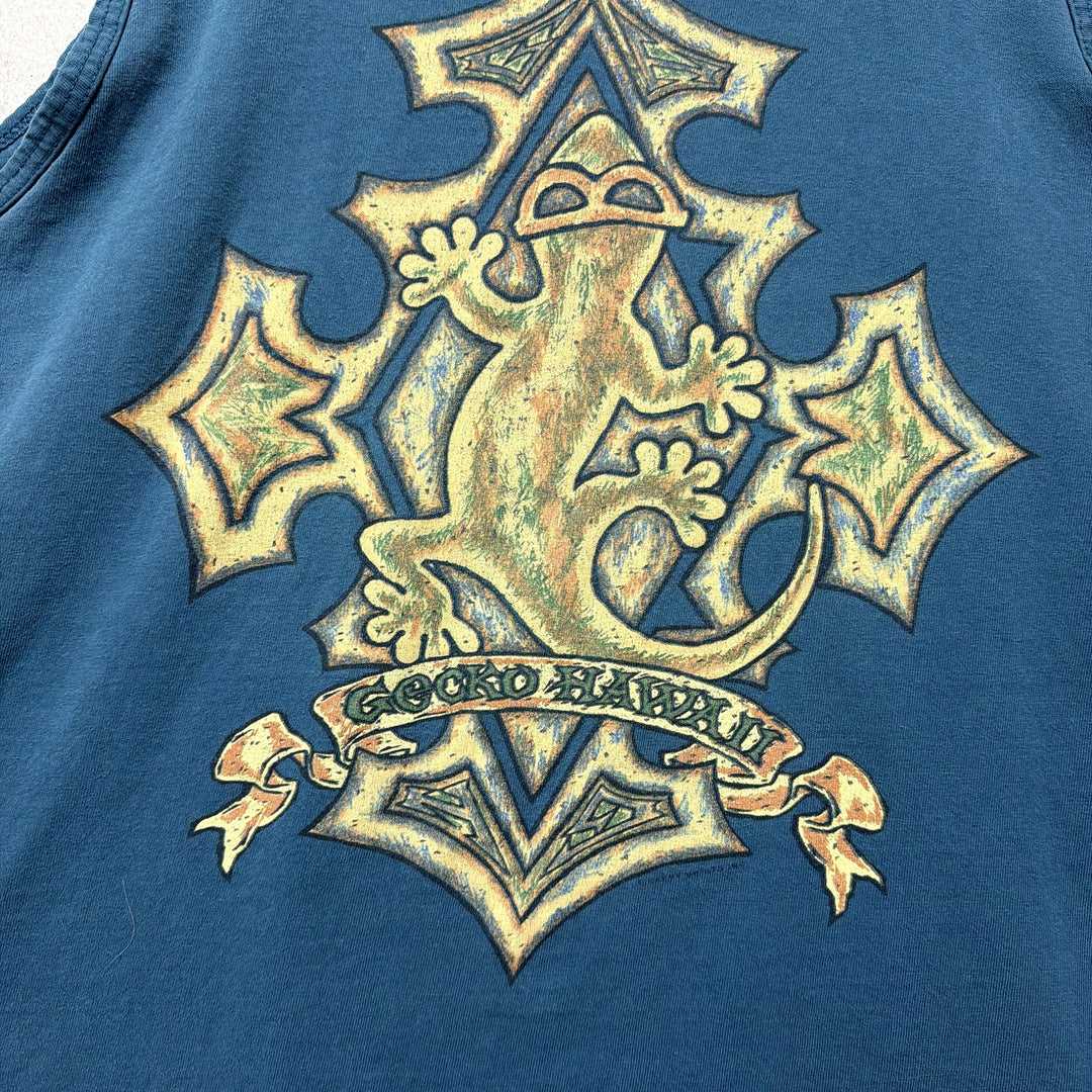 Vintage Gecko Hawaii Tank Top T Shirt Size XL