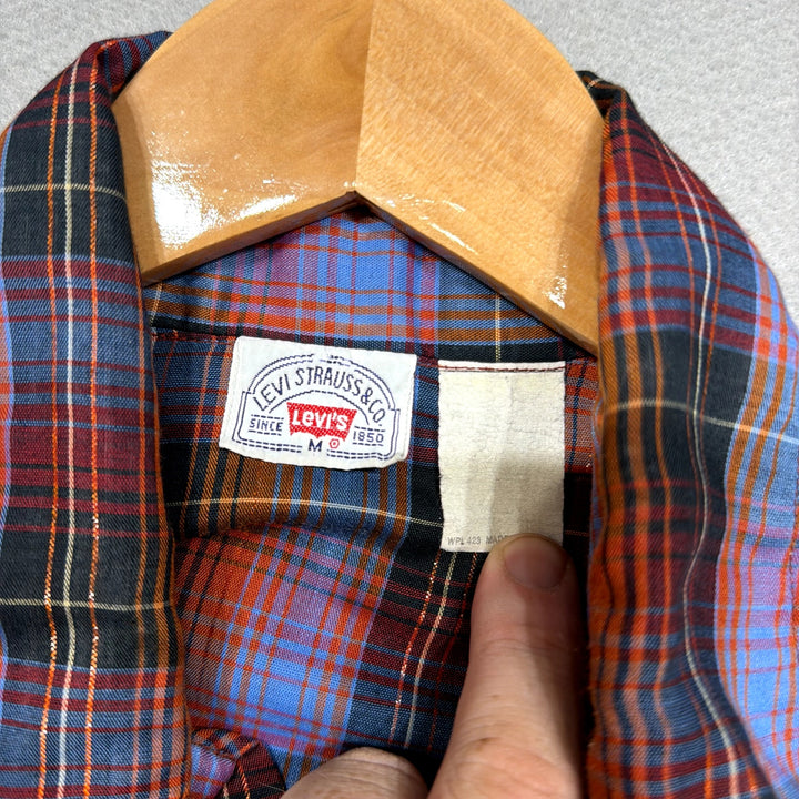 Vintage Levi's Plaid Pearl Snap Shirt size Medium