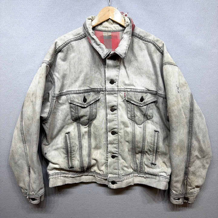 Vintage Levi's Flannel Lined Denim Jacket Size Large