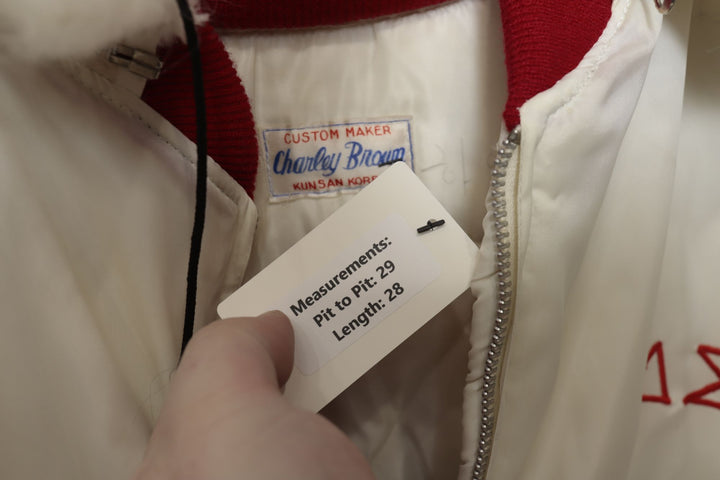 70s Vintage Delta Sigma Theta Red and White Jacket Size XL