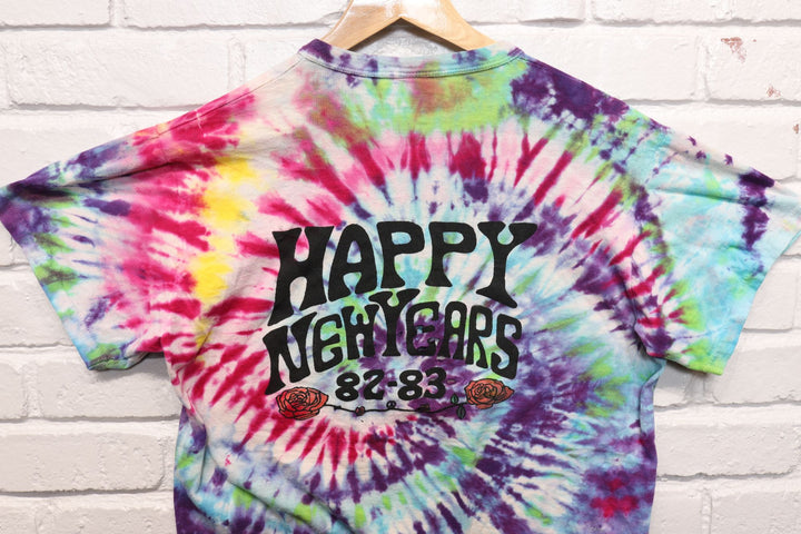 80s Vintage Grateful Dead  Hey Now New Years Tie Dye T Shirt Size Large