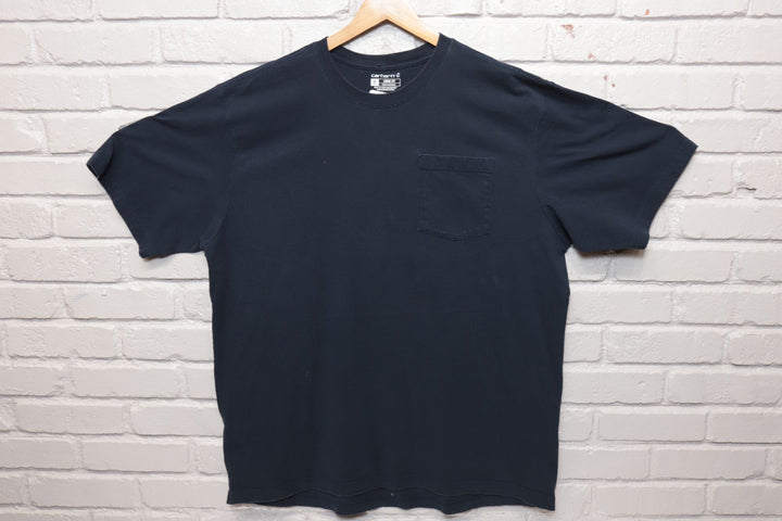 Carhartt Navy Blue Pocket T Shirt Size XL