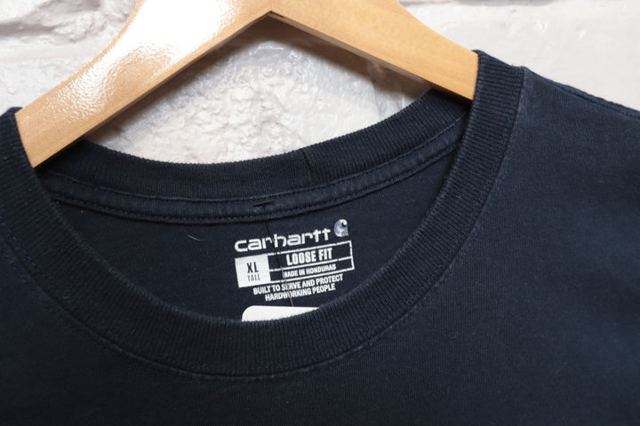 Carhartt Navy Blue Pocket T Shirt Size XL